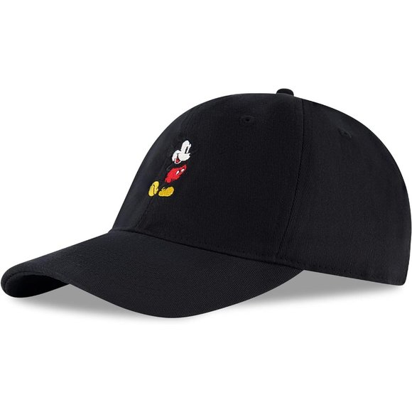 Men's Beautiful Mickey Mouse Adjustable Baseball Cap for Adult - Black - Picture 1 of 8